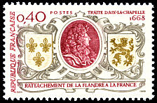 Traité d'Aix la Chapelle 1668<BR>Rattachement de la Flandre à la France