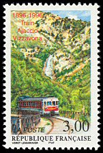 Image du timbre Train Ajaccio-Vizzanova 1896-1996