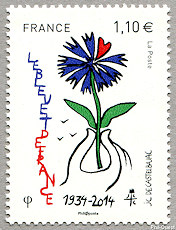 Image du timbre Bleuet_de_France 1934-2014