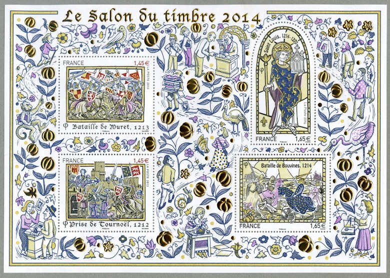Bloc doré «Le Salon du Timbre 2014»
