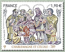 Image du timbre Charlemagne et l'école - 789