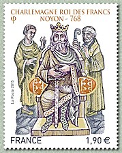 Image du timbre Charlemagne Roi des Francs - Noyon 768