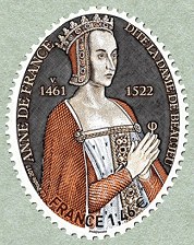 Image du timbre Anne de France v. 1462 - 1522-Dite La Dame de Beaujeu