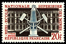 Image du timbre 175ème anniversaire de l'Ecole Nationale Supérieure des Mines de Paris