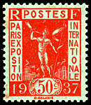 Exposition internationale de Paris<BR>50c orange-rouge