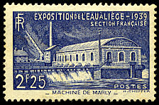 Exposition de l'eau à Liège - 1939
   Section française  - Machine de Marly