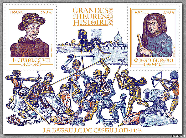 La bataille de Castillon 1453
<br />
Charles VII 1403-1461 et Jean Bureau 1390-1463