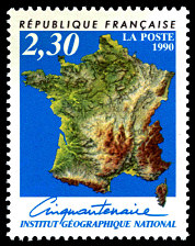 Image du timbre Cinquantenaire de l'Institut Géographique National