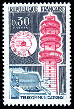 Image du timbre Philatec Paris 1964Les Télécommunications