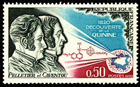Image du timbre 1820 Découverte de la quinine-Pelletier et Caventou