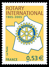 Image du timbre Rotary International 1905-2005Le timbre à gomme classique