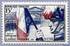 Image du timbre Saint-Cyr Coëtquidan150ème anniversaire de l´École Militaire