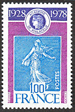 Image du timbre Cinquantenaire de l'Académie de Philatélie1928 - 1978