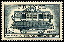 Création du service ambulant 1844
   Administration des Postes