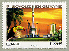 Timbre Soyouz en Guyane