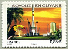 Timbre Soyouz en Guyane