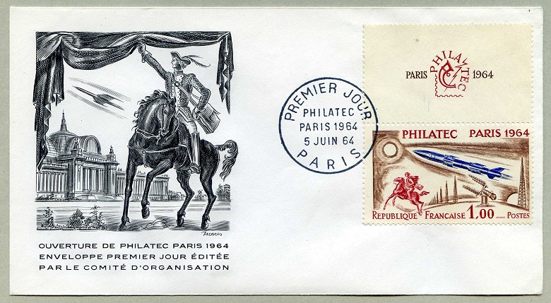 Enveloppe 1er jour de PHILATEC 1964