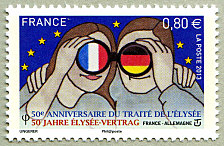Image du timbre Cinquantième anniversaire du Traité de l'Élysée-
50 Jahre Élysée-Vertag