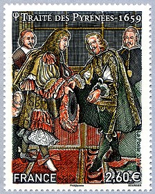 Image du timbre Le traité des Pyrénées 1659