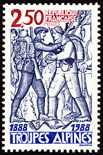 Image du timbre Centenaire des troupes alpines