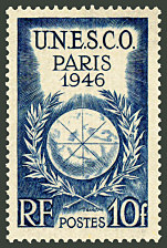 Image du timbre Unesco - Conférence de Paris10 F bleu