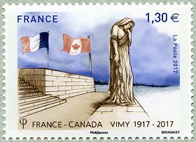 Image du timbre Vimy 1917-2017 - Le timbre à 1,30 €