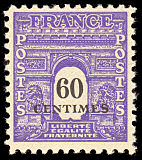 Arc de Triomphe de Paris 60c violet et noir