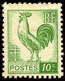 Image du timbre 10 c vert-jaune