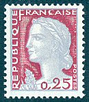 Image du timbre Marianne de Decaris, 0 F 25 type I
