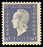 Image du timbre 60 c bleu-gris