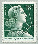 Image du timbre Marianne de Muller, 18 F vert foncé