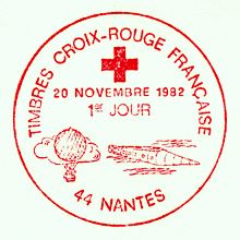 Oblitération 1er jour «Hommage à Jules Verne»
«5 semaines en ballon»
Croix-Rouge Française