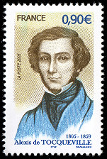Image du timbre Bicentenaire de la naissanced'Alexis de Tocqueville1805 - 1859