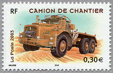 Image du timbre Camion de chantier