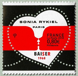 Image du timbre Coeur « Sonia Rykiel Paris Le baiser »