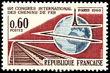 Image du timbre 19ème Congrès International des Chemins de FerParis 1966