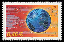 Image du timbre Le monde en réseau