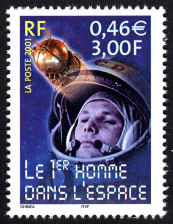 Image du timbre Le 1er homme dans l'espace-Youri Gagarine