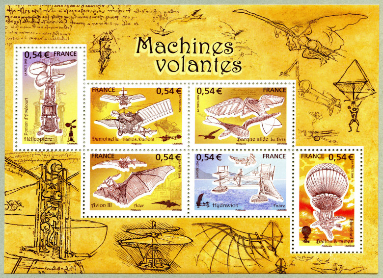 Image du timbre Bloc-feuillet Machines volantes