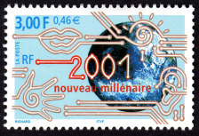 Image du timbre 2001 nouveau millenaire