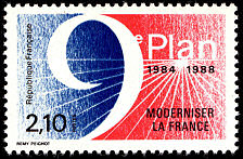 Image du timbre 9ème plan 1984-1988Moderniser la France
