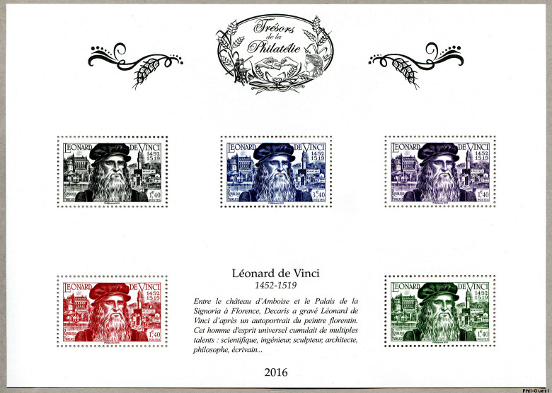 Image du timbre Léonard de Vinci  1452-1519
