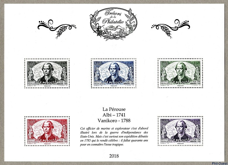 Image du timbre Feuille 4 - La Pérouse Albi - 1742  Vanikoro - 1788