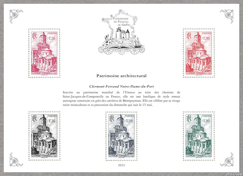 Image du timbre Patrimoine architectural - Clermont-Ferrand Notre-Dame-du-Port