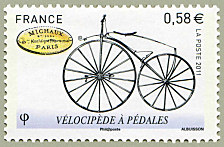 Image du timbre Vélocipède à pédales
