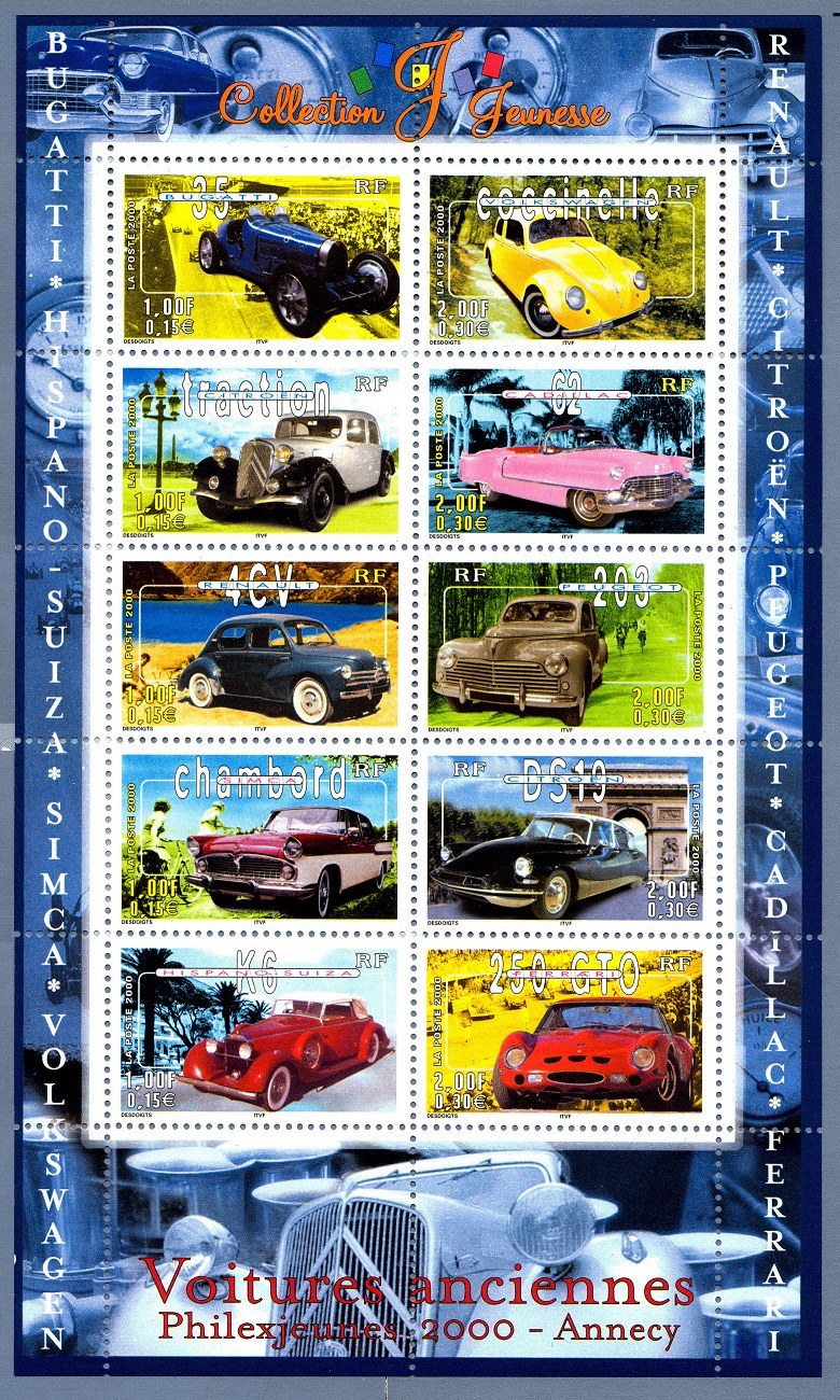 Image du timbre Voitures anciennes