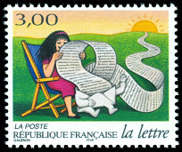 Image du timbre 6 - Lecture de la lettre