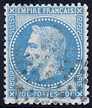 Napoléon III 20 c bleu type II