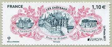 Image du timbre Les châteaux
-
Chambord - Azay-le-Rideau - Chenonceau