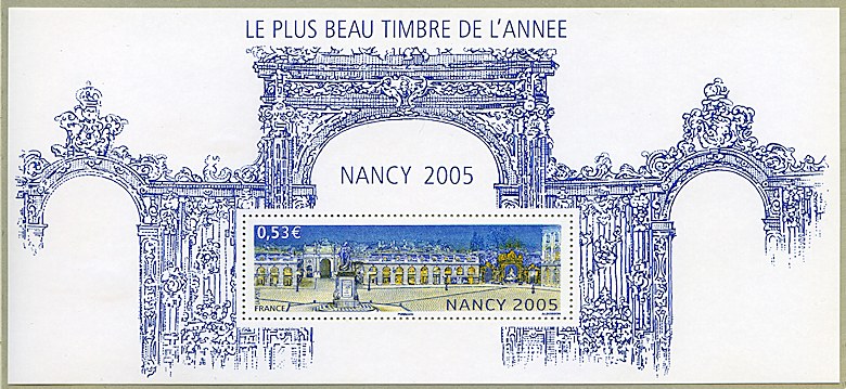 Souvenir philatélique de Nancy :  le plus beau timbre de l´année 2005<br />78<sup>ème</sup> congrès de la Fédération Française des Associations Philatéliques